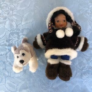 Eskimo Doll & Husky Dog